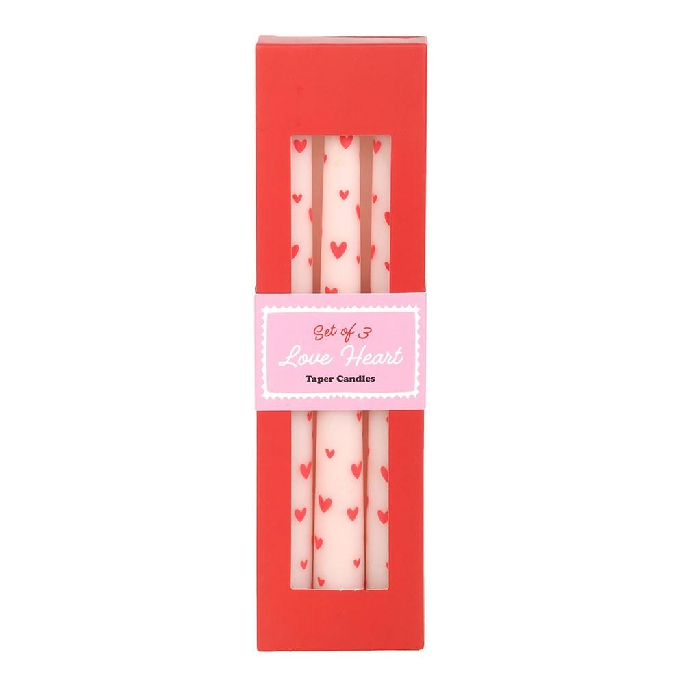 Something Different Heart Taper Candle (Pack of 3)