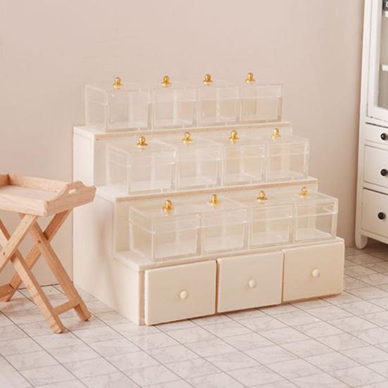 1 Satz 1:12 Puppenhaus-Ausstellungsregale, Miniatur-Supermarkt, Lebensmittel- und Süßigkeiten-Ausstellungsregale für Puppenhaus-Zubehör