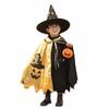 Halloween Witch Hat and Cloak for Boys and Girls, Carnival, Colorblocking, Moon, Star, Printed Cloak, Party Fancy Dress, 2 Pcs