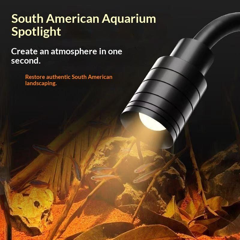 1 ks Zoomovatelná LED lampa pro akvárium 3W Jihoamerické akvarijní bodové světlo pro Aquascape dekorace Bodové osvětlení