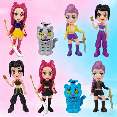 MOC Bricks KPop Demon Hunters Series Mila Zoe Lumi Figures Model Assembled Building Blocks Children's Toys Plastic Doll