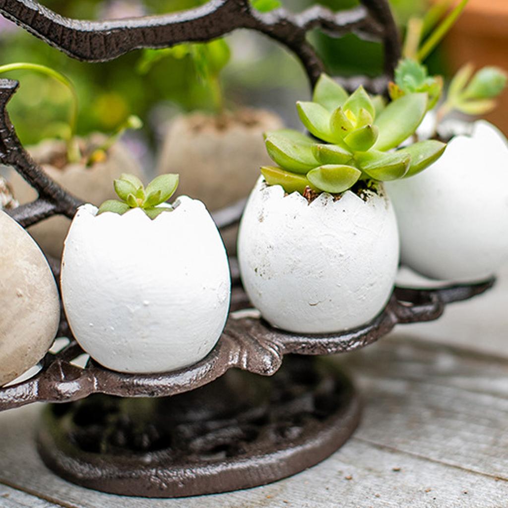 Decorsative Rooster Cast Iron Eggs Stand Display Holder For Kitchens Retro Farmhouses Style Decors Easy Maintenances