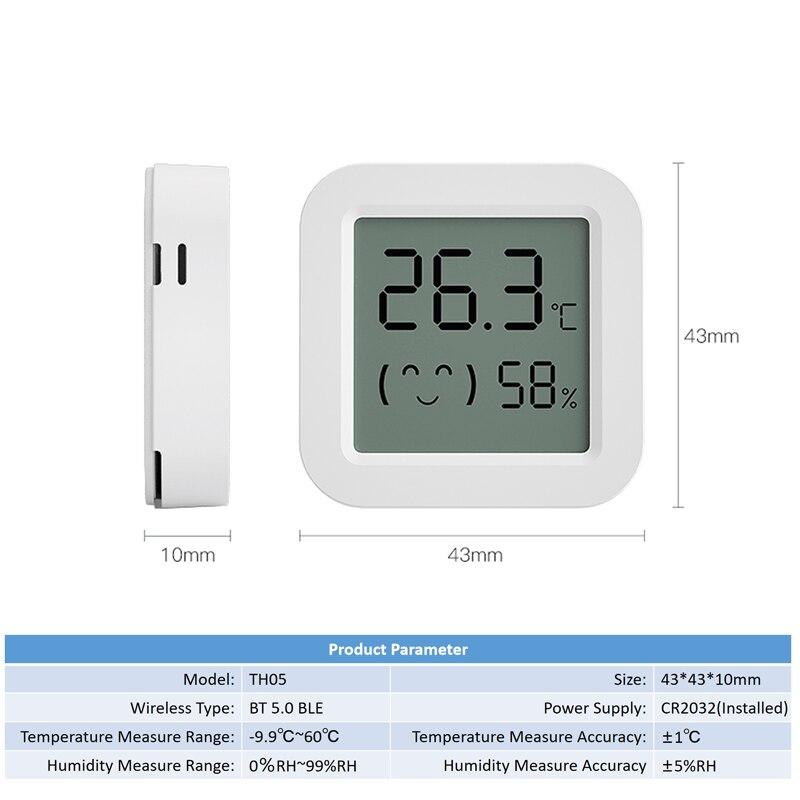 Tuya Mini Temperature and Humidity Meter Bedroom Temperature Meter Portable Electronic LCD Digital Display Humidity and Tempera