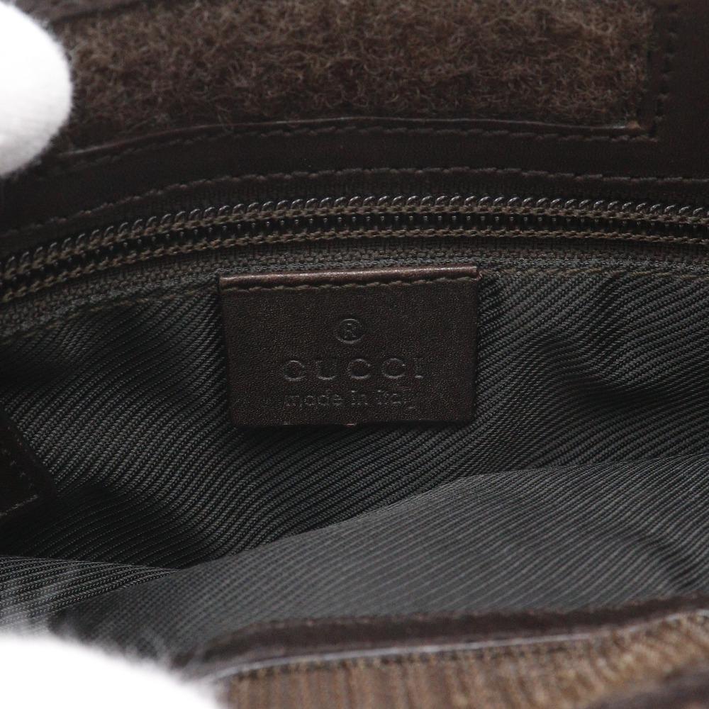 GUCCI Shoulder Bag 27639 Brown GG canvas mens Used