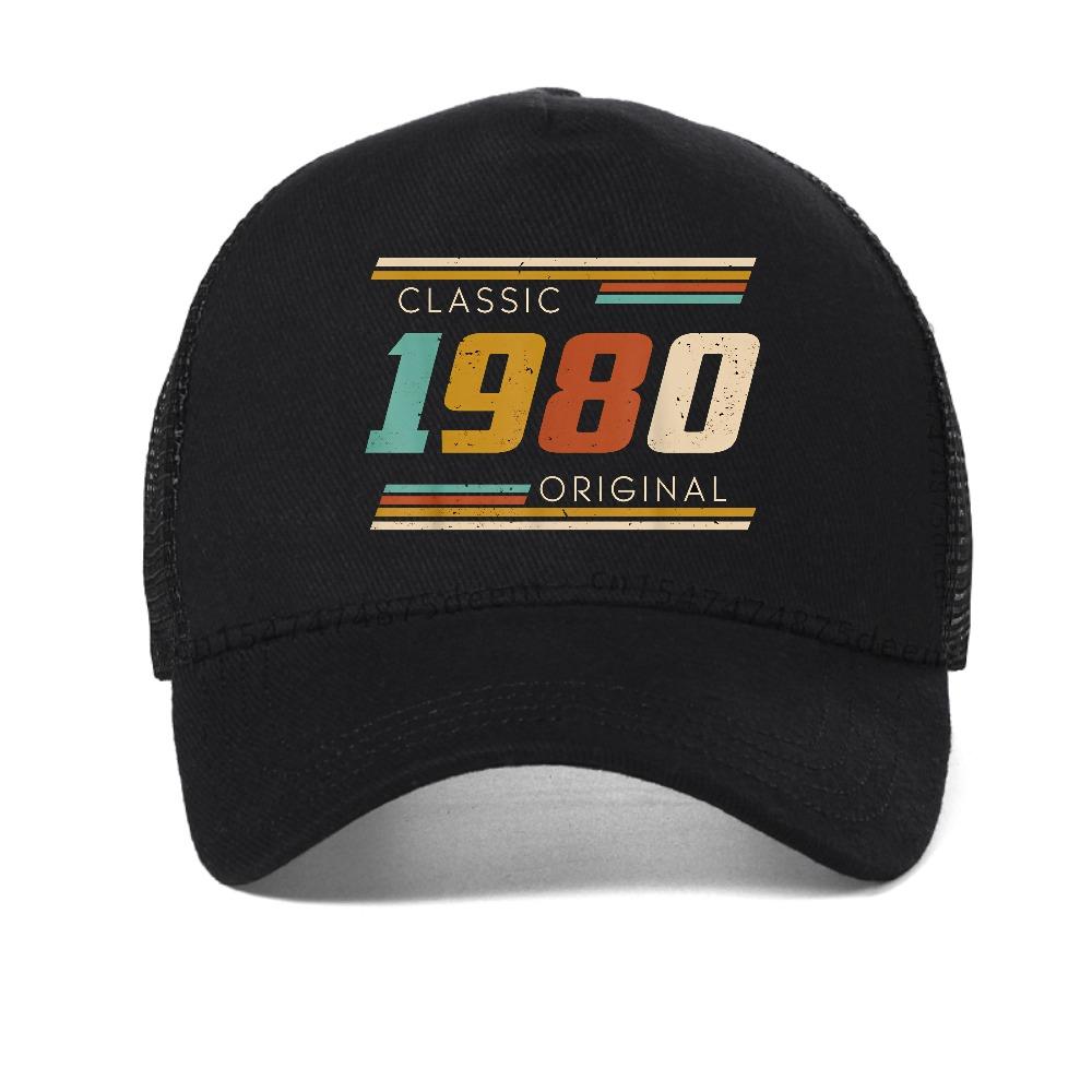 The Perfect Summer Gift - Classic 43Rd Birthday 80S Print Mesh Baseball Cap Women'S Vintage 43Rd Birthday Caps Summer Sun Hats