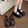 Retro braune britische Stil Plateau erhöhende kleine Lederschuhe Damen 2025 neu Herbst Rock Mary Jane Einzelschuhe