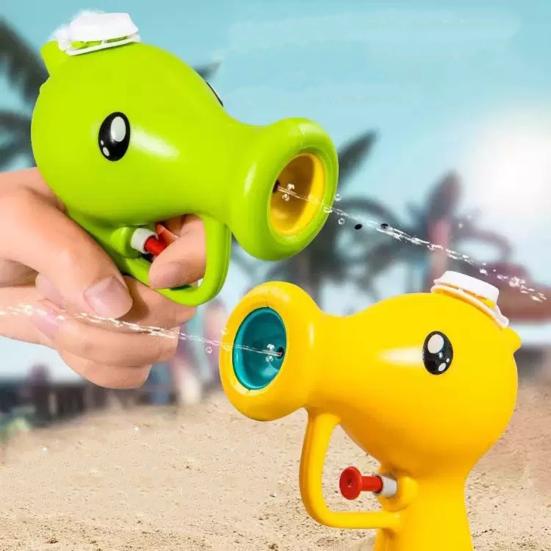 Cartoon Erbsenschleuder Wasserspritzer für Kinder Pflanzen Zombie Stil Sommer Spritzspielzeug Handliches Spritzspielzeug für Pool Strand Outdoor Spiel Lustiges Geschenk für Jungen