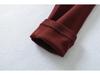 Korean Style Lace Trim V-Neck Slim-Fit Fleece Long Sleeve Women's Top
