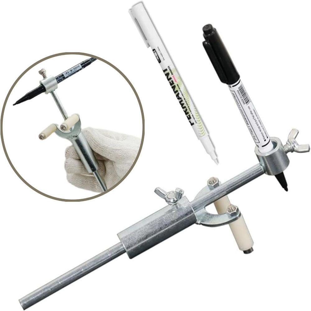 1xSilver Car Wheel Eyebrow Scriber Body Line Marker Tool Automobile Wheel Arch Parallel Scriber for Car Sheet Metal Dent Repair