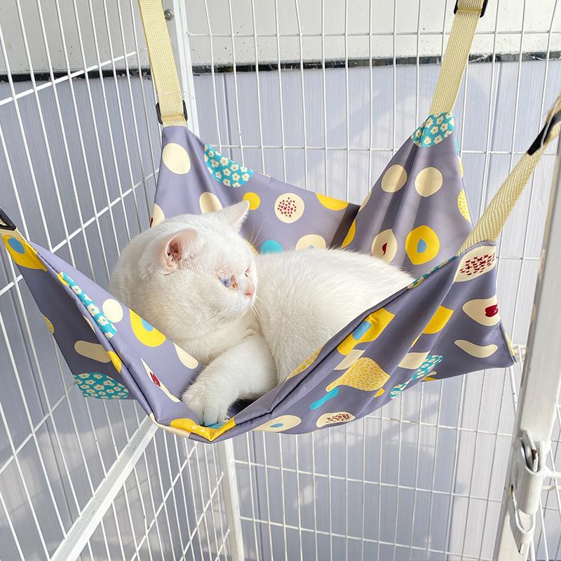 Easy-to-clean cat hammock, hanging nest, pet cat cage, hanging basket, suspended cat nest, cat swing, cat hammock for summer S