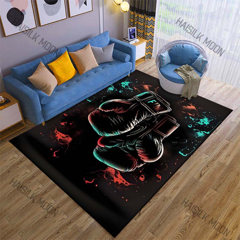 1PC Warrior and dragon, red theme Carpet for Living Room Bedroom Sofa Home Decor Rus Non-slip Floor Mat Luxury Gift