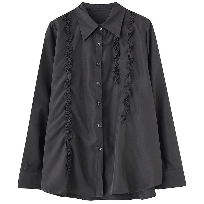 Long Sleeve Plus Size Cotton Vintage Shirts & Blouses for Blouse Casual Loose Spring Autumn Tops Women Button Up Shirt