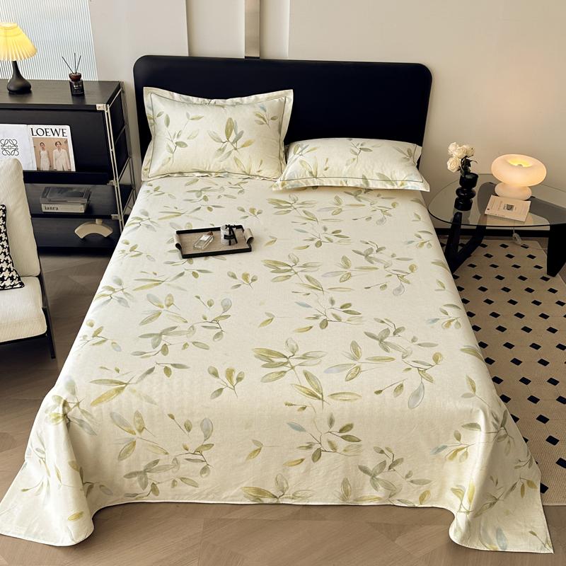 Vintage Style Floral Pattern 100% Cotton Bed Sheet Set Dark Color Flowers Luxurious Bedspread with Pillowcases Queen Bedding Set