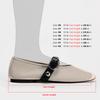 Fashion High Quality Women's Mary Jane Shoes Ballet Style Round Toe 2025 Autumn Light Leather Footwear Rivet Decoration Flats for Lady