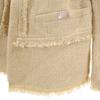 FOXEY Made In Japan 7 Minutes Sleeve Basketweave No Color Jacket 38 Beige Women Used