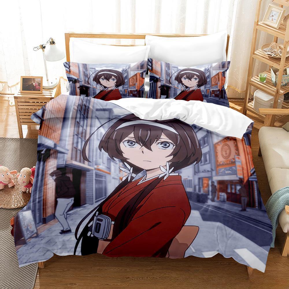 3D Print Anime Kawaii Girl Kyouka 2/3pcs Bedding Set Single Twin Full Queen King Size Bed Set Adult Kid Bedroom Duvet Cover Sets