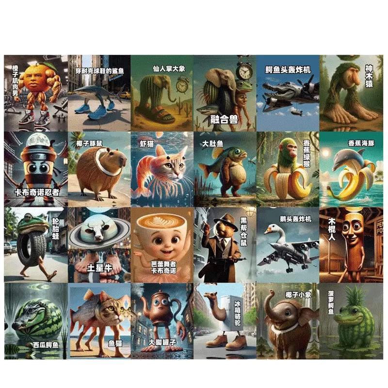 Guess Who I Am Game Italian Brainrot Card Game Classic Toy Tung Tung Sahur Tralarero Tralala Two-player Battle Puzzle Board Game