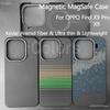 Magnetic Aramid Fiber Case for  OPPO Find X9 Pro/X9 Ultra Slim Minimalist Carbon Fiber Textures-Less Touch Feeling Sturdy