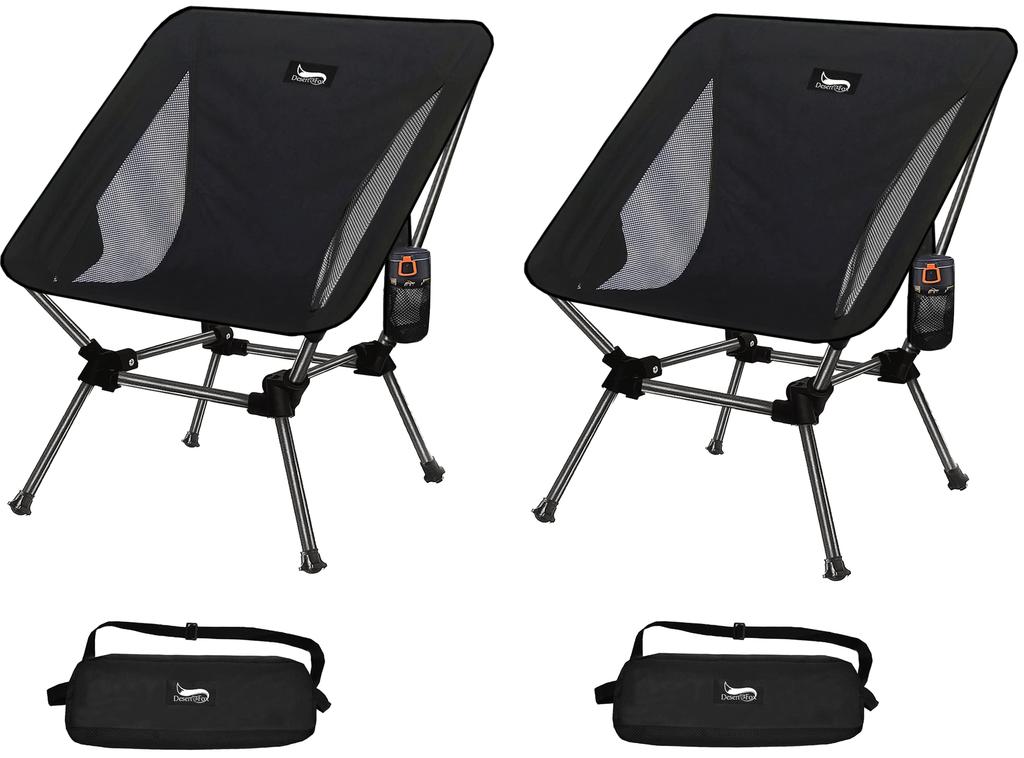 DesertFox Outdoor Chair 2WAY Camping Chair Low Chair Grand Chair Lightweight developed cup Load capacity 150kg Compact Chair Low type Storage bag