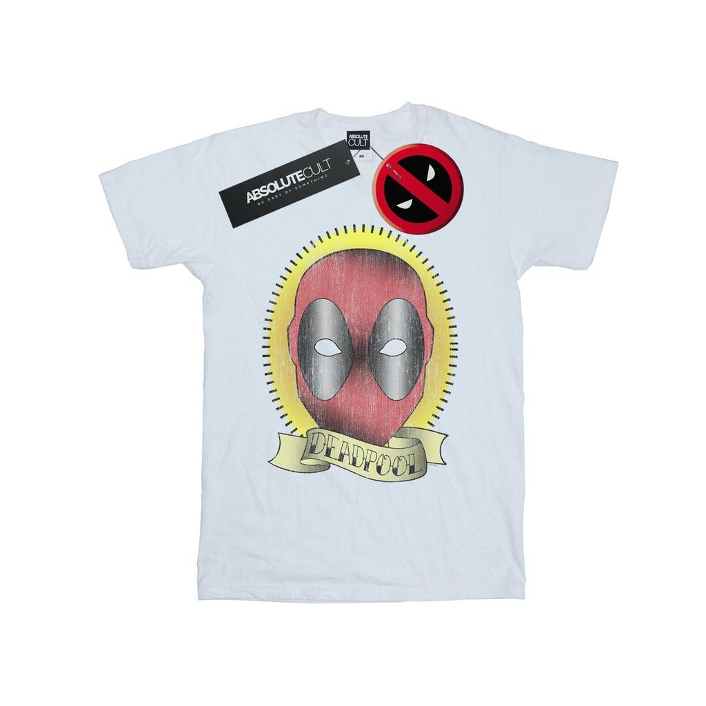 Marvel Mens Deadpool Tattoo Print T-Shirt