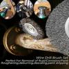 3 Styles Steel Wire Brush Disc Polishing Wheel Hex Shank Brushes Rotary Metal Polishing Cleaning Rust Corrosion Accessories