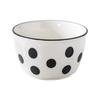 Hepburn-Style Polka Dot Korean Ceramic Bowl Set