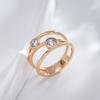 Luxury Simple Natural Zircon Ring For Women  Rose Gold Color Geometric Line Korean Rings Fashion Wedding Daily Jewelry