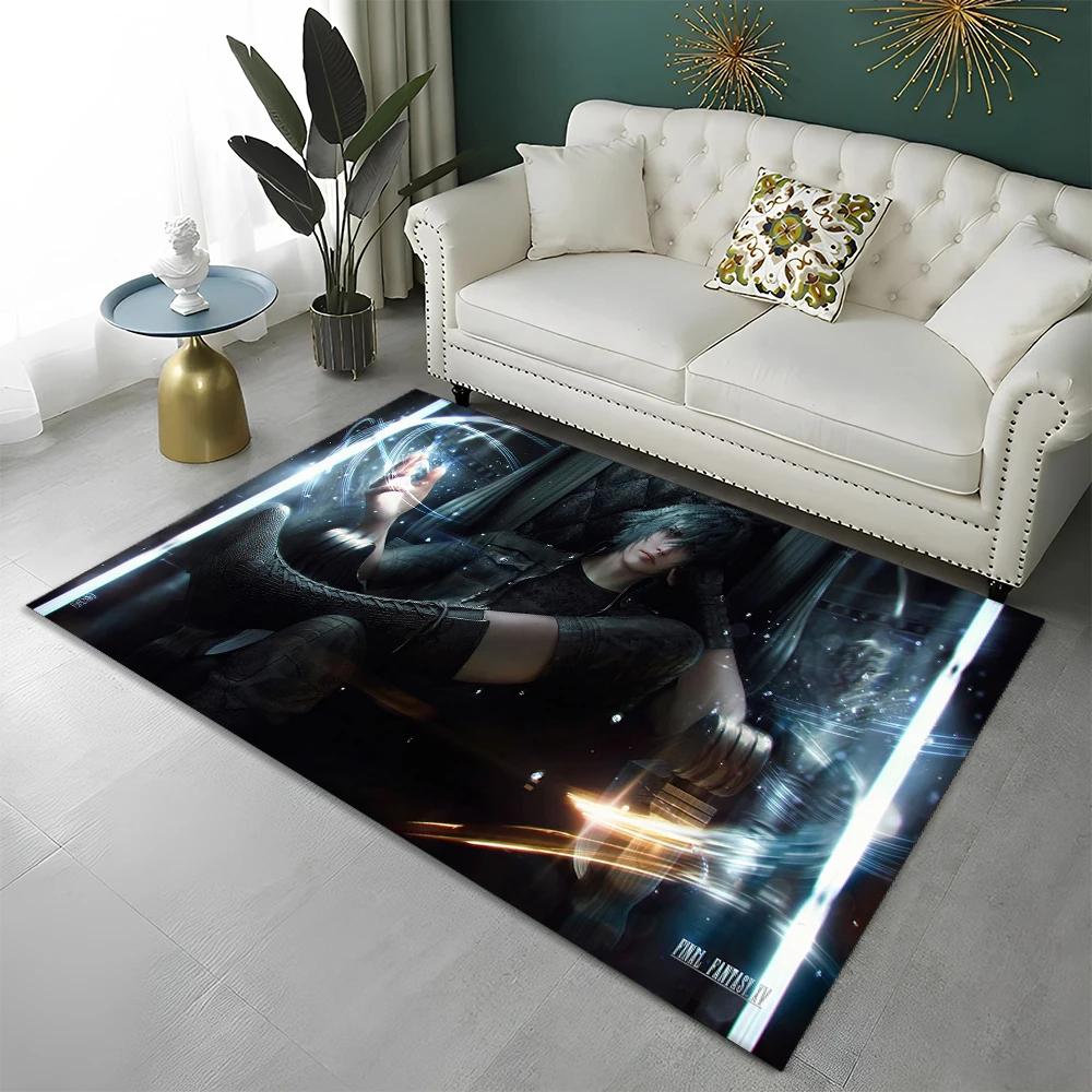 3D Final Fantasy Game Gamer FF14 HD Carpet Rug for Home Living Room Bedroom Sofa Doormat Decor,Child Area Rug Non slip Floor Mat