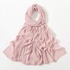 Women Heavy Chiffon Hijab Scarf Premium Chiffon Muslim Hijabs Plain Good Stitching Maxi Wrap Solid Color Musulman Femme Shawls