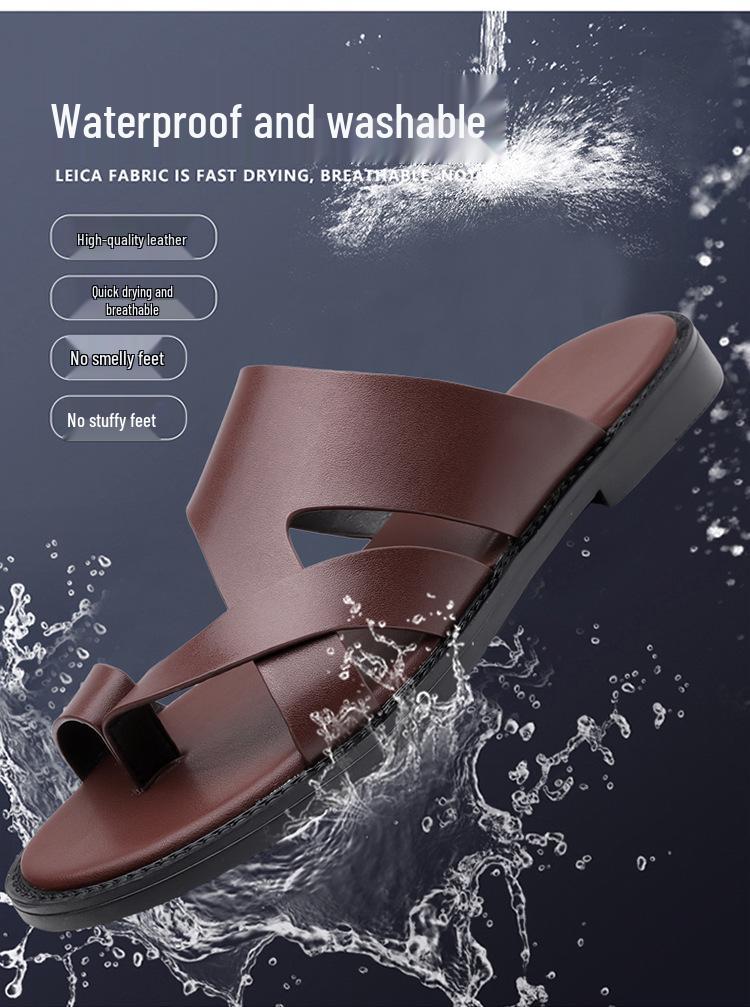 Men's 2025 Summer Casual Non-slip French Flip-flops for Beach & Outdoor Use