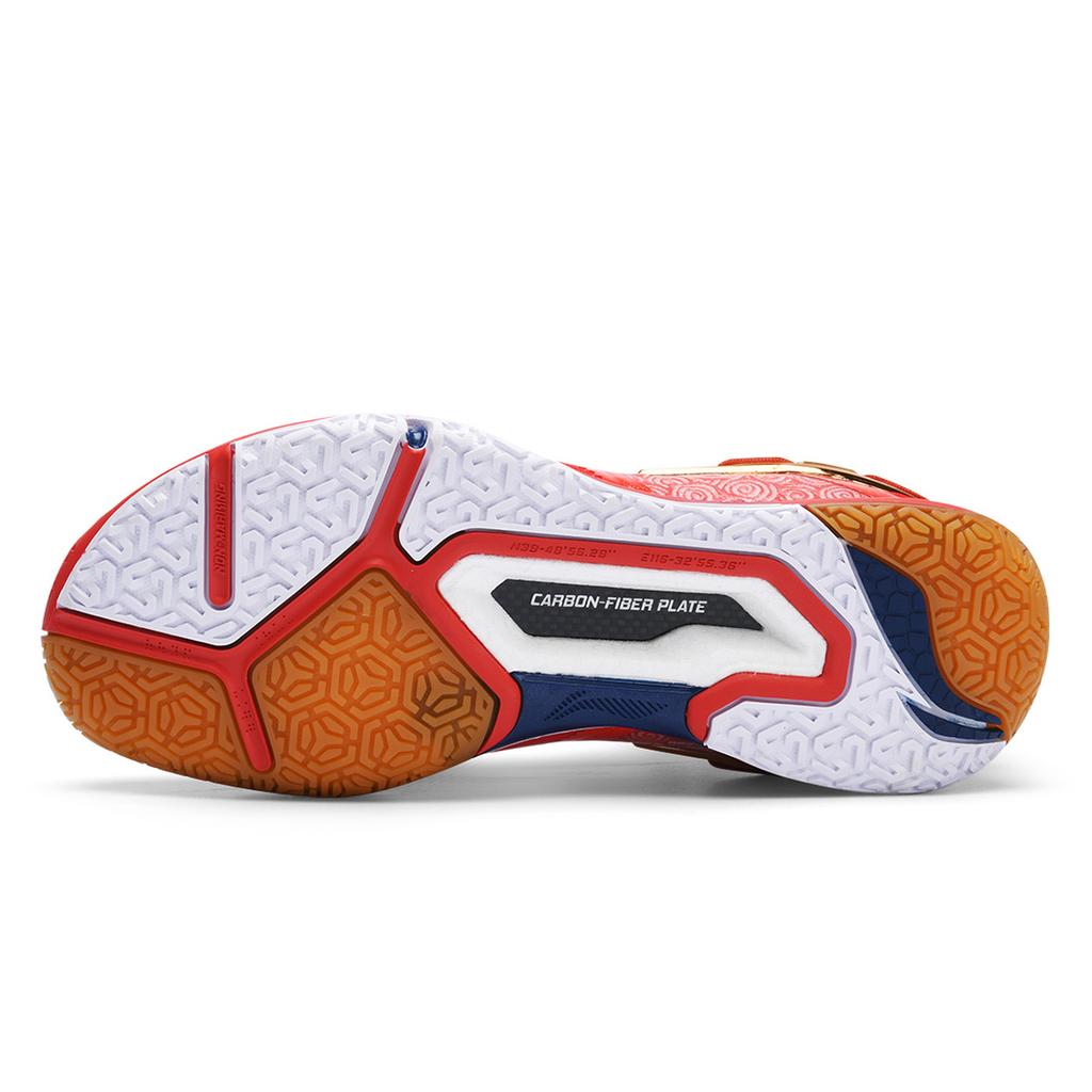 New LINING Flying Close To The Ground Badminton Shoes Women's Low Top Red/Blue AYAR008-2