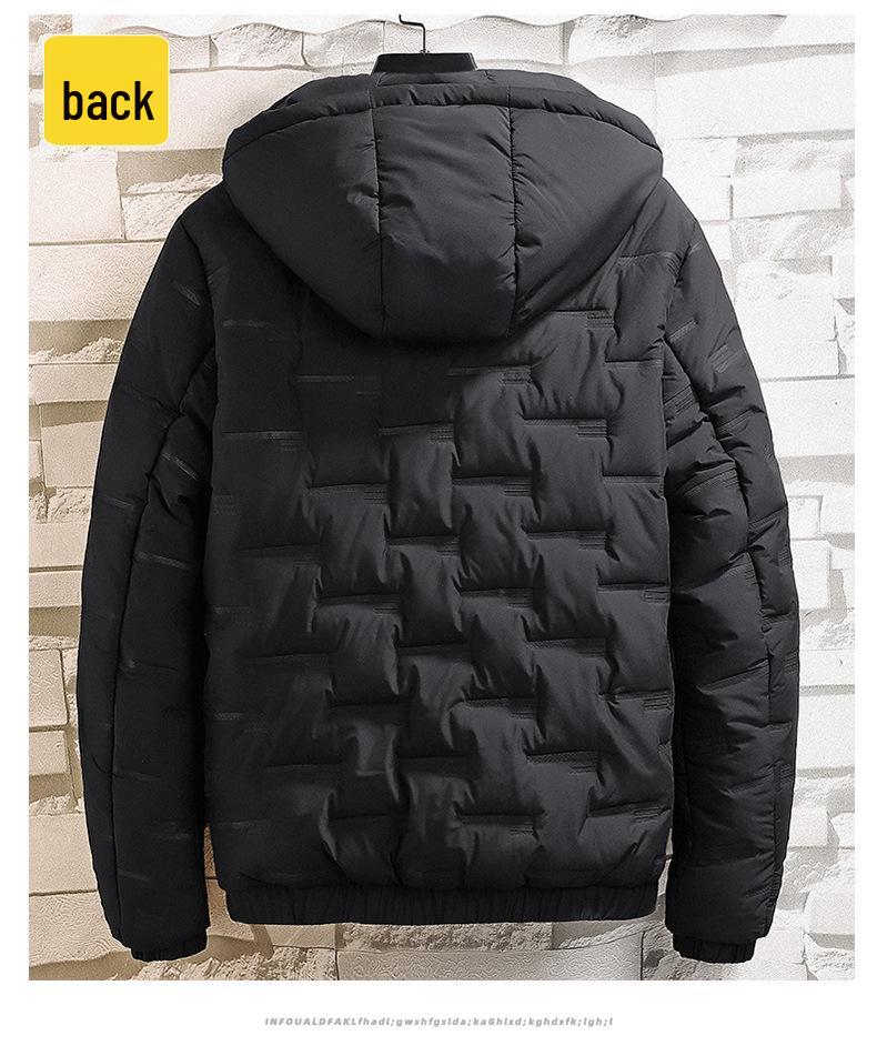 Giacca Invernale Calda in Cotone Spesso con Cappuccio per Uomini Taglie Forti - Cappotto Casual & alla Moda per Protezione dal Freddo