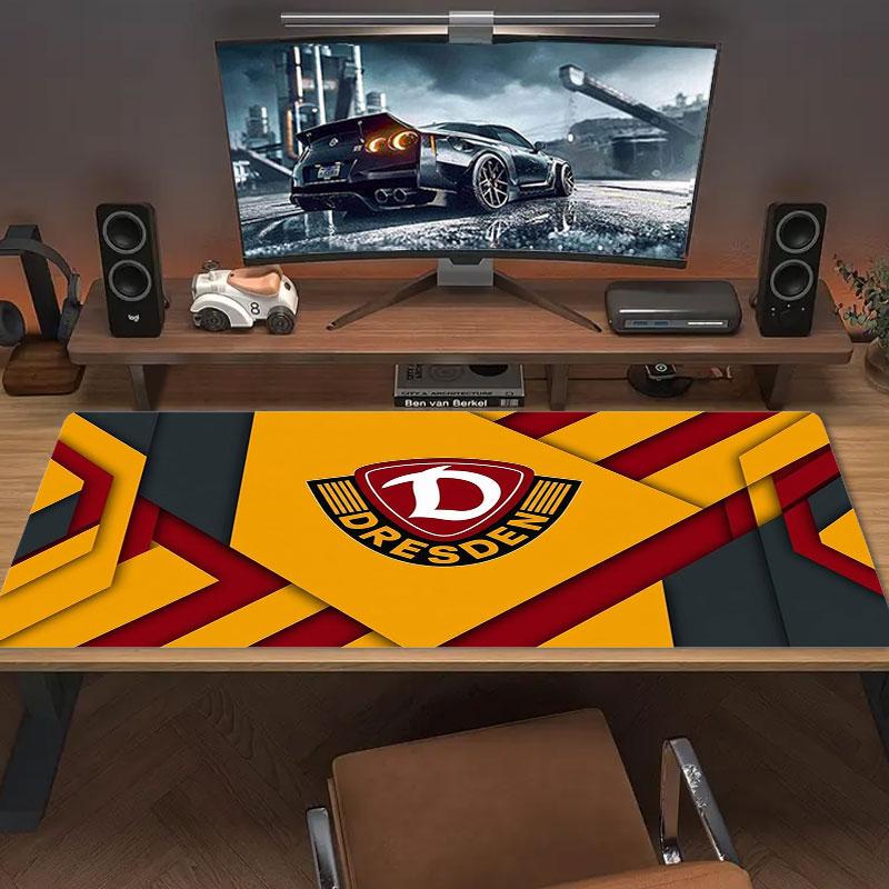 Dynamo Dresden Großes Mauspads Große Gaming-Tischunterlage Rutschfest Laptop Tablet Großes Mauspads XXL Matte Mini-PC Spielmatte Mit Verriegeltem Rand