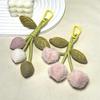 Creative Fabric Braided Peach Keychain Diy Hand-Knitted Accessories Car Ornaments Couple Schoolbag Lanyard
