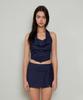 NOT YOUR ROSE Draping Halter Top (Navy)