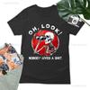 Skeleton Oh Look Nobody Printed T Shirt Tops Halloween Skeleton Man Tops Tee Shirt Unisex High Quality Cotton  Shortsleev