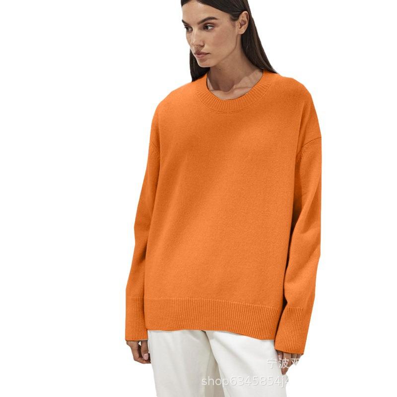 Women's Solid Color Round Neck Sweater 2025 - Soft Knit Top