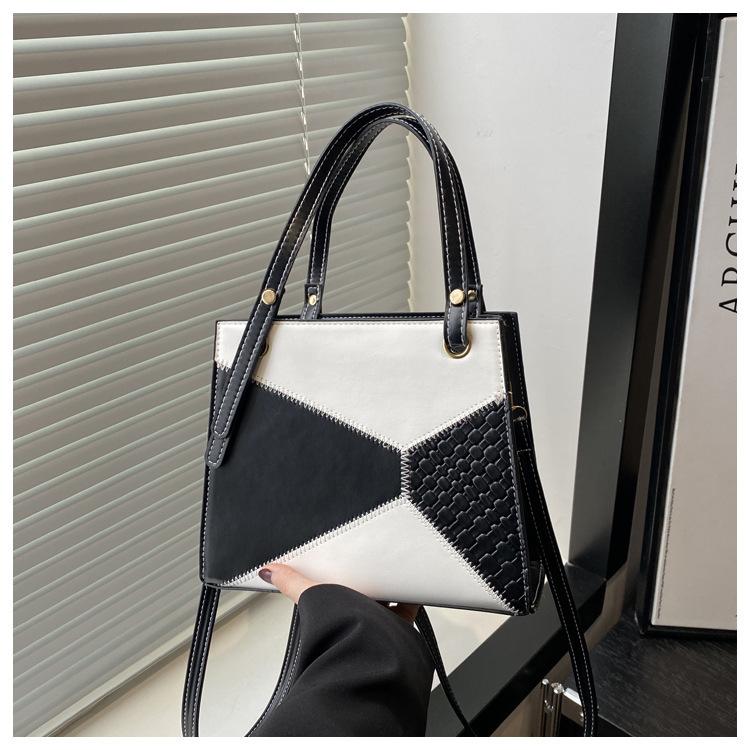 Women's Bag 2025 New Trendy Handbag Korean Version Personalized Contrasting Color Splicing Large-capacity Fashionable Shoulder Messenger Bag