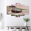 Five Piece Picture Canvas Print Stone Zen Flowers