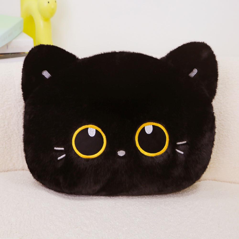 

Cute Cat Plush Pillow Toy With Pp Cotton Filling For Kids And Adults чёрный