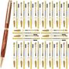 A96I-Wood Turning Twist Pen Kit-7Mm-20 Pack-Slimline Pen Kit With Refills, Brass Hardware& 5 Finishes For DIY For Lathe Projects