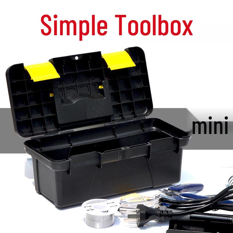 Large Industrial Grade Portable Hardware Toolbox - Durable, Thickened Plastic Organizer for Home, Car, or Electrician Use