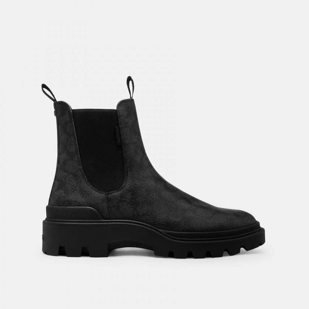 Coach CollIn Boot In Signature Canvas Black