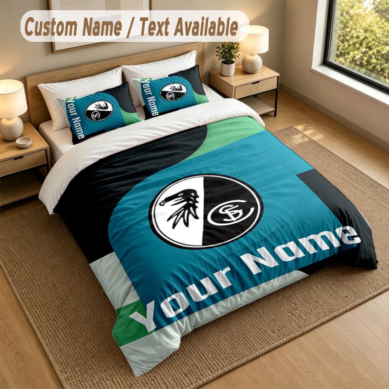Bedding Set 1 Duvet Cover 2 Pillowcases SC Freiburg FC Print Soft Bed Linen Bedroom Decor