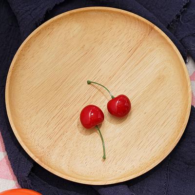 Umweltfreundliche Obstschalen Küchenzubehör Runde Unzerbrechliche Handgemachte Dessertteller Snackteller Teetablett Holzplatte