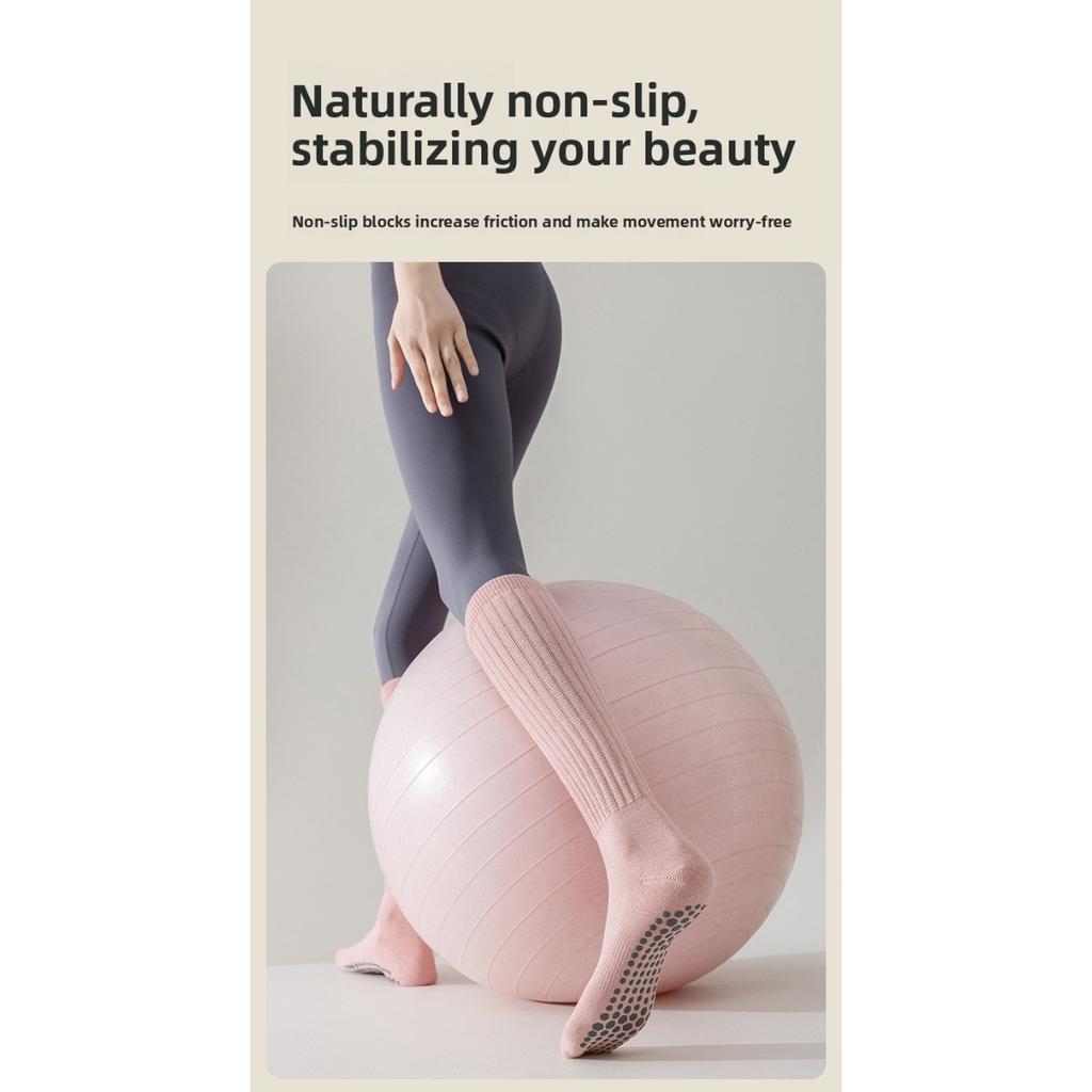 5-1 Perechi de Șosete Profesionale Anti-Alunecare pentru Yoga cu Ciorapi Extinși și Îngroșați Absorbți de Transpirație pentru Fitness, Pilates și Activități în Aer Liber