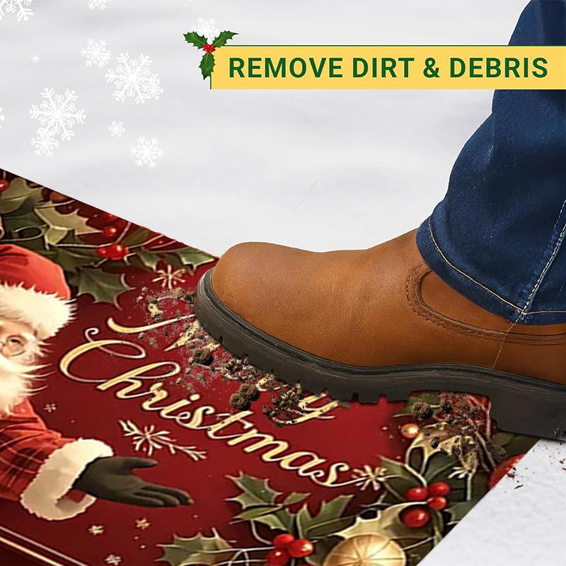 Door Carpet Christmas Festival Santa Claus Merry Christmas Outdoor Mat Decorations Home 2026 Navidad Xmas Ornament New Year 2025
