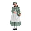 Colonial Girl Children's Costume Prairie Pioneer Children's Costume Halloween Pastoral Maid Dress