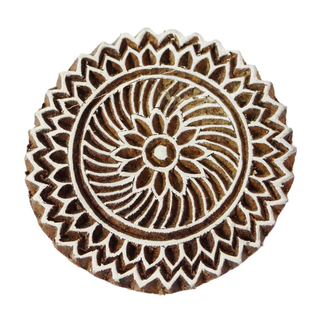 IBA Indianbeautifulart Handmade Floral Design Printing Block On Apparel Fabric Designer Wooden