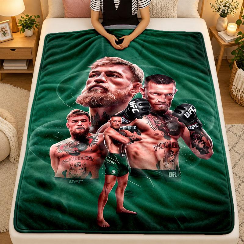 Flannel BlanketConor Mcgregor Warm Soft Throw Blanket for Indoor Sofa Bed Living Room Use